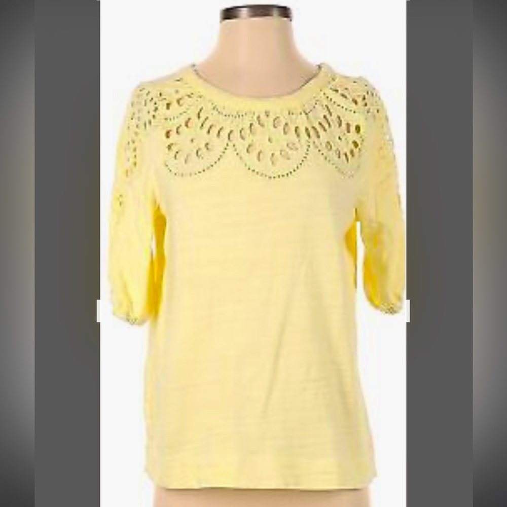 Loft lightweight eyelet detail top